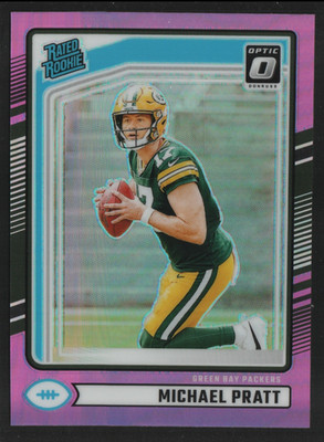 Michael Pratt 2024 Donruss Optic Preview Rated Rookie Pink #339 NFL Card R1L:36