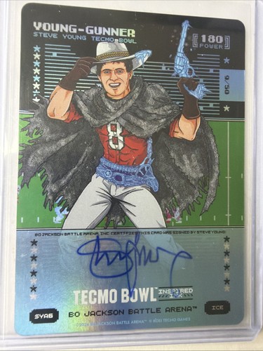2026 Bo Jackson Battle Arena Tecmo Bowl Young-Gunner ICE Auto Steve Young /50 AB