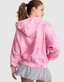 Victoria&rsquo;s Secret PINK Light Pink Leopard Cheetah Print Full Zip Hoodie XS - XL