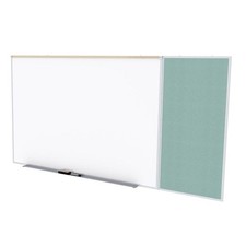 Pemberly Row Vinyl 4' x 8' Bulletin  Magnetic Whiteboard C-Set in Stone