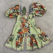FARM RIO Green Bright Yard Mini Dress Sz S NWT $210