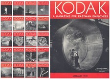 Eastman Kodak Employee Magazine, 21 issues photos of tables of contents 