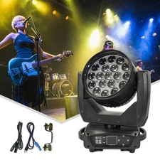 19x15W LED Zoom Moving Head Stage Light RGBW DMX Beam Wash Lighting DJ Disco Bar