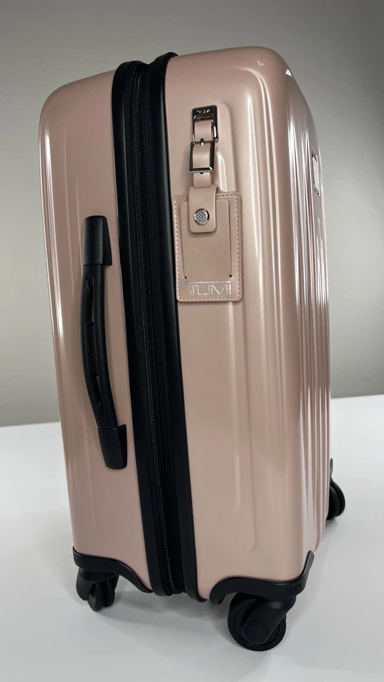 TUMI V4 International 4 Wheeled Carry On Expandable Packing Case Blush Pink - Image 2 of 4