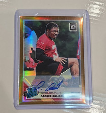 2019 Panini Donruss Optic Rated Rookie Prizm Auto Qadree Ollison #199 Falcons