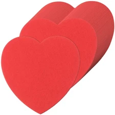 200 Pieces 4-Inch Red Paper Heart Shape Cutouts for Valentines Day Craft