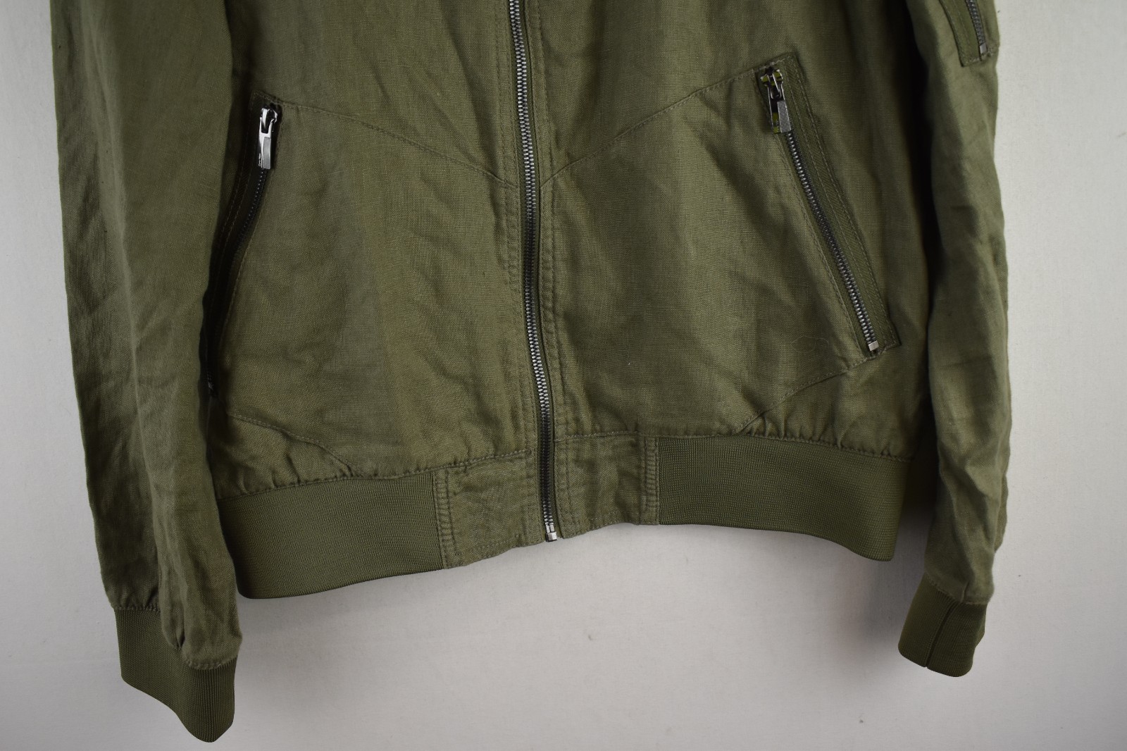ZARA MAN Basic Green Windcheater Jacket size L Me… - image 3