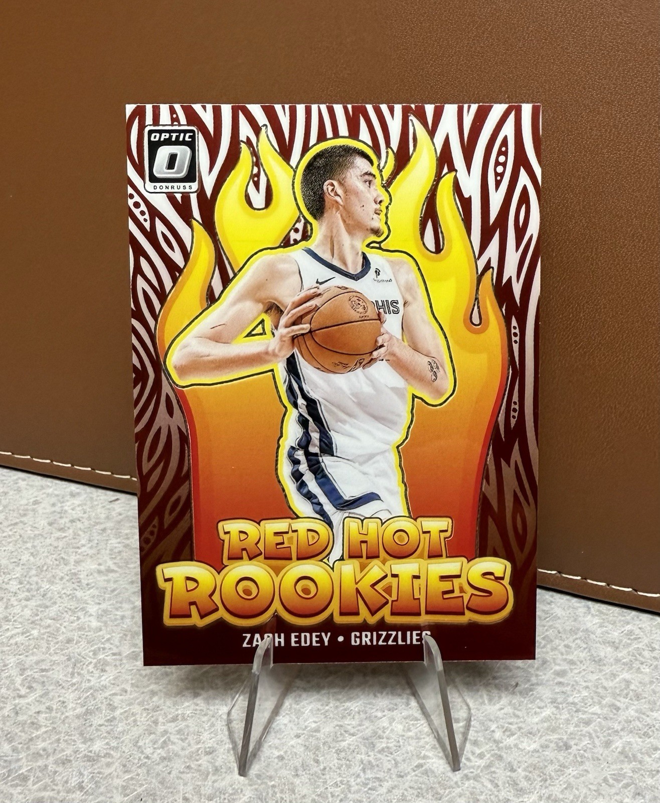 Zach Edey 2024-25 Donruss Optic - Red Hot Rookies RC #4 Memphis Grizzlies