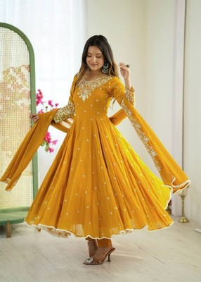 Gown Pakistani Suits Salwar Kameez Ready To Wear Dress Wedding Bollywood Party L