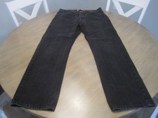 Levi's 505 Regular Fit Men's Black Denim Jeans Size 36X32 WOW  