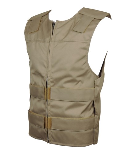Tan / Khaki Cordura Cloth - Textile Motorcycle Vest | Unisex Cut - Picture 9 of 10