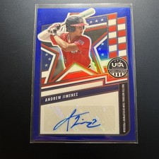 2026 Panini USA Stars & Stripes Andrew Jimenez BLUE PRIZM SP AUTO #'d 40/49 (C1)