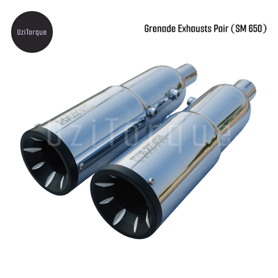 #ad Rhino Racing Exhausts For Royal Enfield Super Meteor 650 V4 Grenade Exhausts $380.00