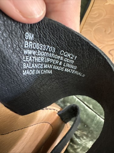 Born Schuhe Damen 9 Inslo Sandale schwarz Leder Slipper Komfort Pantoletten - Bild 4 von 6