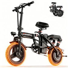 1200W Folding Electric Bike 14" 25MPH City Commuting Ebike for Adults Teens