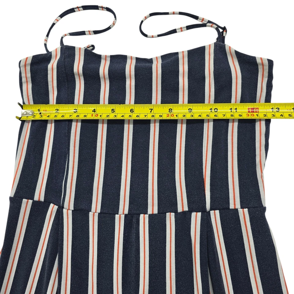 Pull & Bear Damen Jumpsuit dunkelblau weiß gestreift ärmellos Größe M - Bild 4 von 4