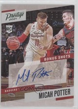 2021-22 Panini Chronicles Draft Picks Green Micah Potter #PBMPO Auto s3g