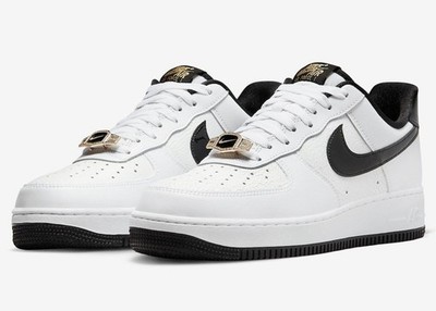 DR9866-100 Nike Air Force 1 Low '07 LV8 World Champ White and Black (Herren)