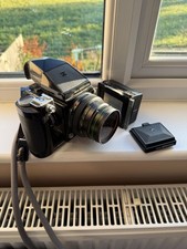 Zenza Bronica ETR Medium Format Camera + 75mm f2.8 Lens, Prisms, Grip & Backs