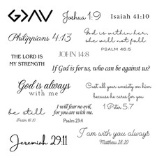 Christian Temporary Tattoos Inspirational Bible Verse Stickers for Men Women