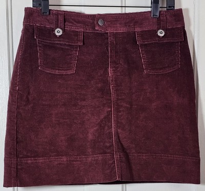 Patagonia Skirt Women's Size 6 Dark Ruby W's Corduroy Mini Worn Wear Gorpcore 