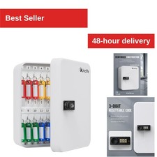 Uniclife 28-Key Wall Mounted Key Cabinet with...