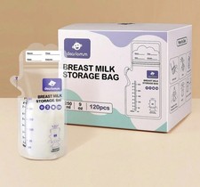 Dearlomom Breast Milk Storage Bags, 250 ml, 120 Pack