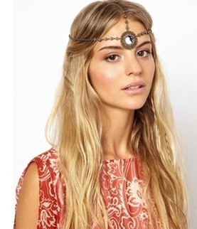 Boho Punk Hair Crown Cuff Headband Headwrap Headdress Tassel Chains Gothic - Picture 9 of 10