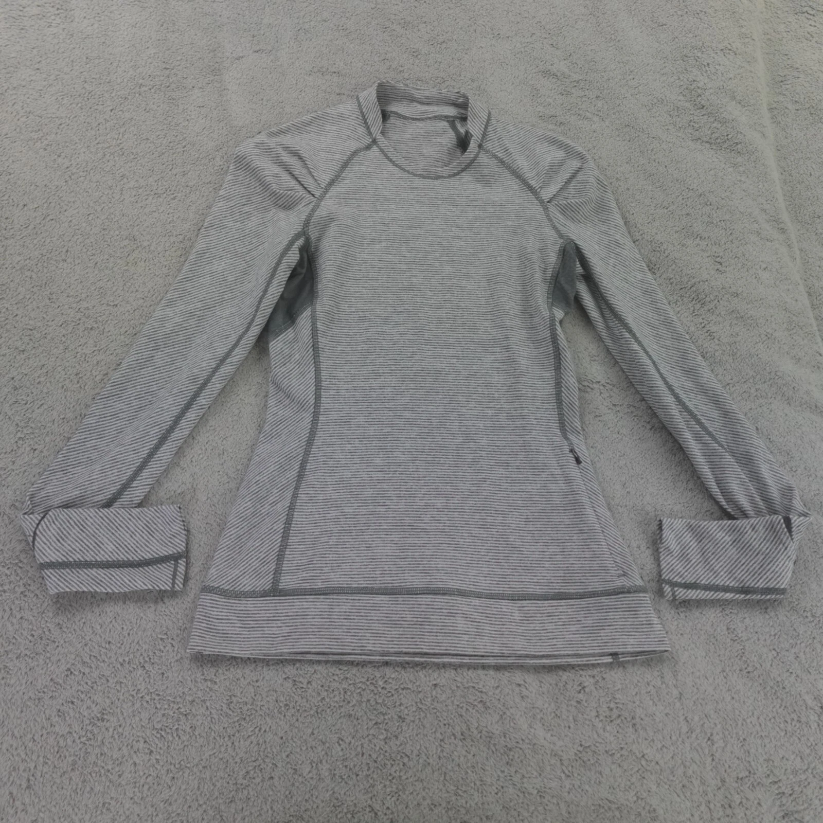 lululemon think fast long sleeve rulu striped shirt