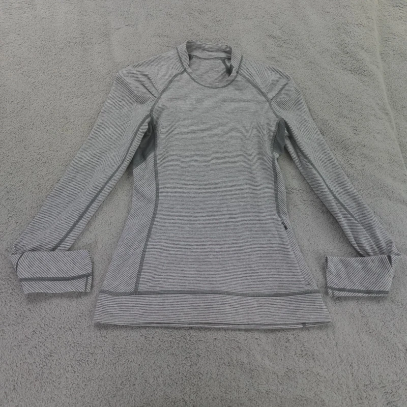 lululemon think fast long sleeve rulu striped shirt
