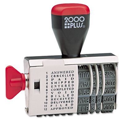2000 Plus Dial-N-Stamp 12 Phrases 1 1/2 x 1/8 010180