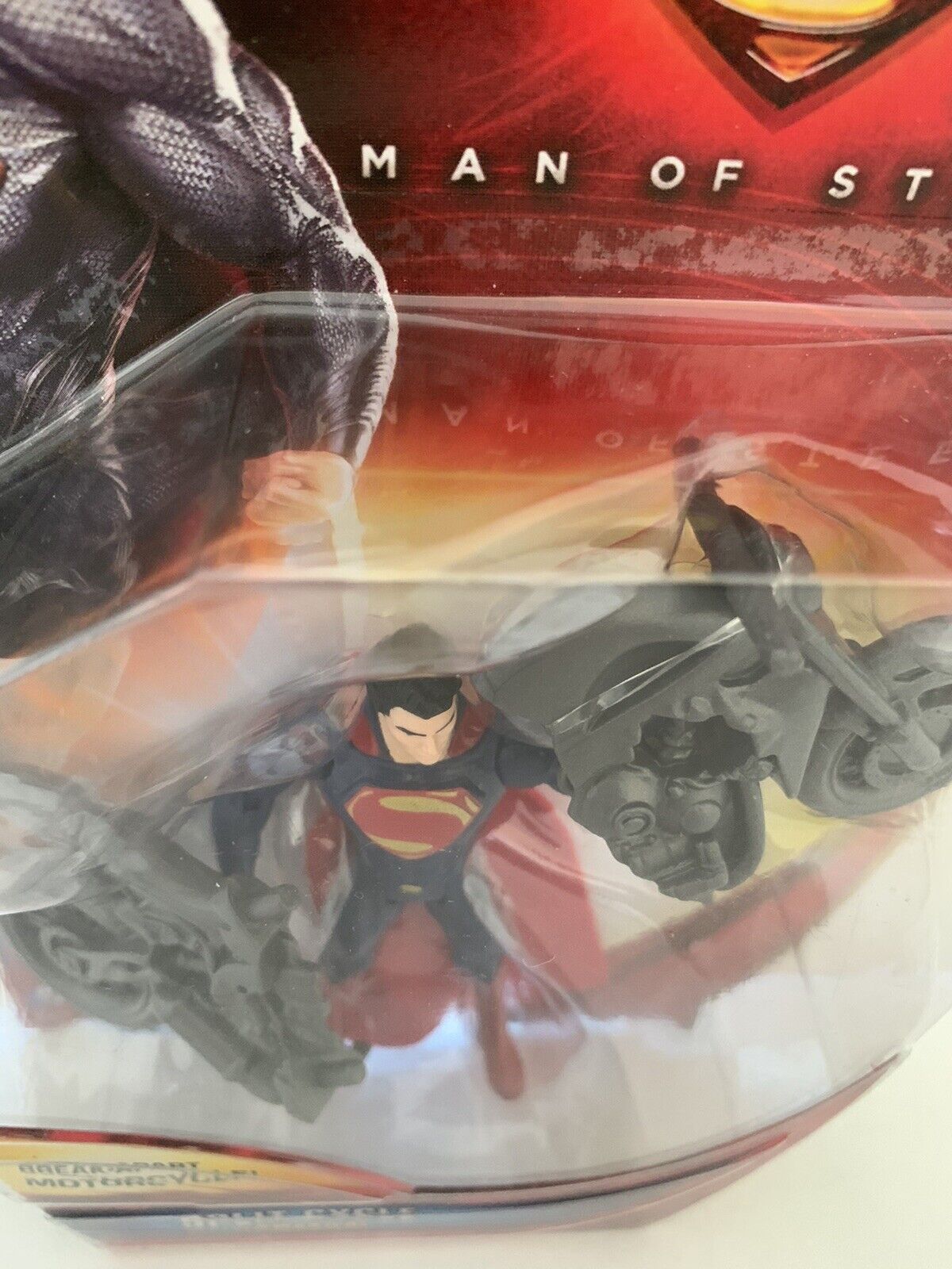 Review and photos of Man of Steel Split Cycle Superman action figure by  Mattel