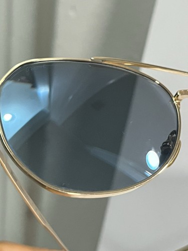 PERSOL PHANTOS TITANIUM AVIATOR GOLD LIGHT BLUE SUNGLASSES 5003-ST 800056 - Picture 7 of 9