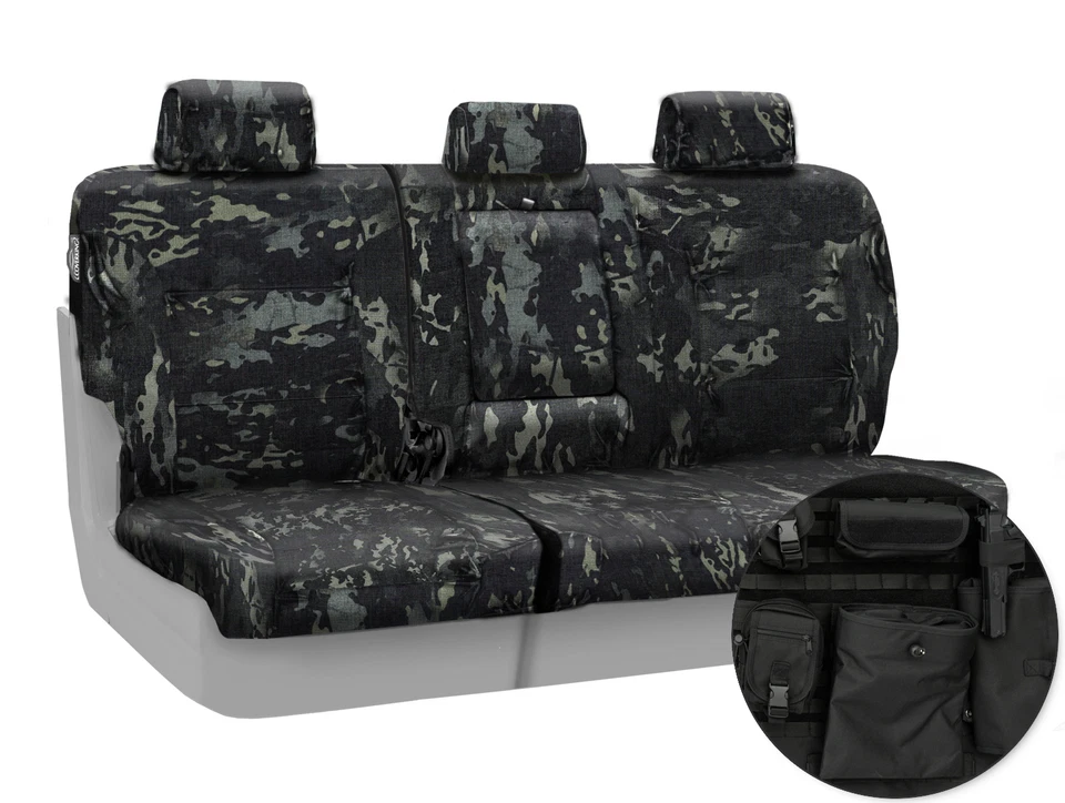 Fundas de asiento camufladas tácticas multicámara NEGRAS hechas a medida para Hummer H2 SUT 2005-2007 Foto 2 de 4