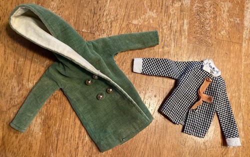 Tressy Puppenkleidung; Mantel und Hemd 60er Jahre Vintage