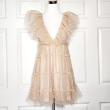 Show Me Your Mumu Women's Sz L Miranda Mini Dress Sparkle dust Tulle Fairycore.