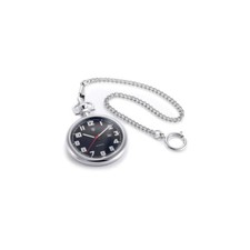  MTS Taschenuhr Edelstahl mit Kette - Wasserdicht ,  Made in Germany