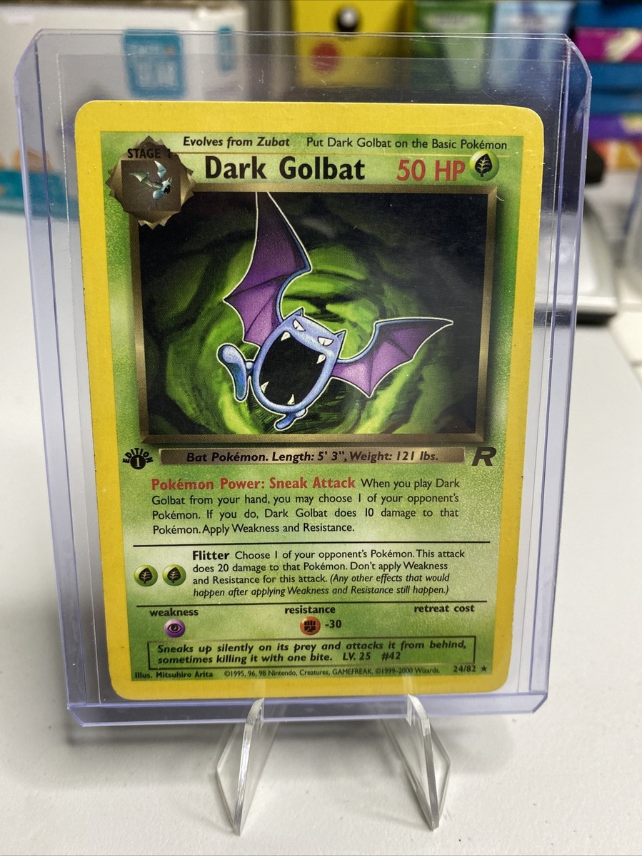 dark golbat pokemon card price Team Rocket Holo Japanese #42 PSA 8 Grass Ability Sneak Attack When you play Dark Golbat from your hand DARK GOLBAT - 7/82 -
