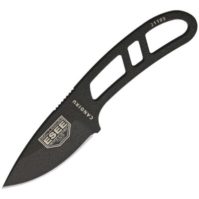 ESEE Candiru Series, Messer aus 1095HC, schwarze Pulverbeschichtung, Kydex+Clip