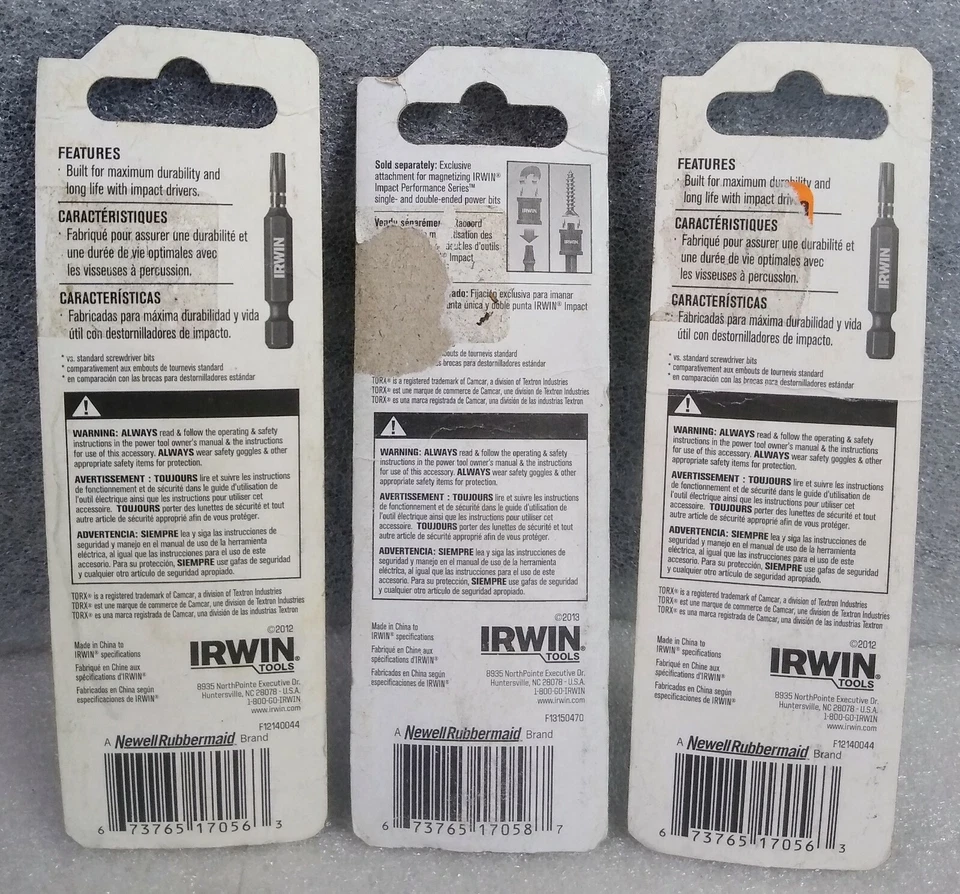 Irwin 1-15/16" Two T15 and One T20 Torx Impact Power Bit Set 1837496,1837498 #13 - Image 2 of 2