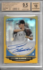 2013 Bowman Chrome IAN CLARKIN GOLD REFRACTOR AUTO RC /50 BGS 9.5 GEM MINT NYY!!