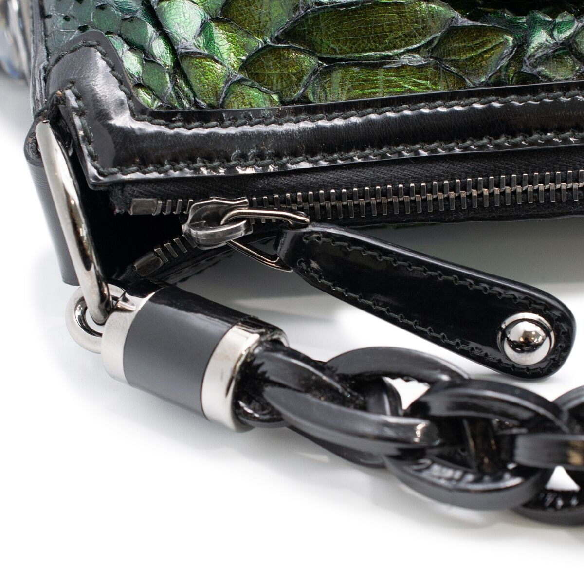 Gucci Metallic Green Python Galaxy 228559 Ladies Leather Gucci Metallic Green Python Galaxy 228559 Ladies Leather