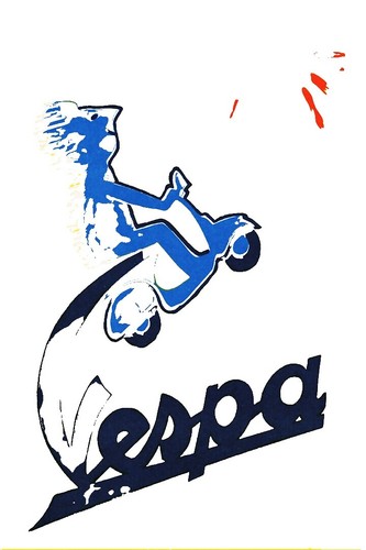 VESPA "RACING SIXTIES" STICKER DECAL KIT YELLOW/GOLD