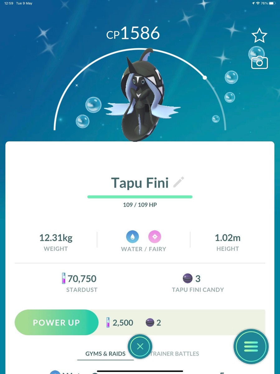 Shiny Tapu Fini - Read Description | eBay