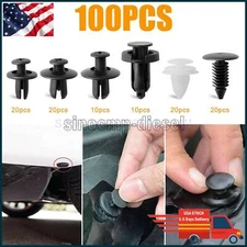 100x Auto Body Plastic Trim Retainer Fastener Clips Push Pin Fender Bumper PARTS