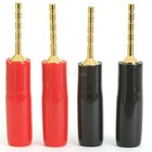 4x Speaker Pin Connectors Gold Plated 2mm Banana Plugs Screw Terminal