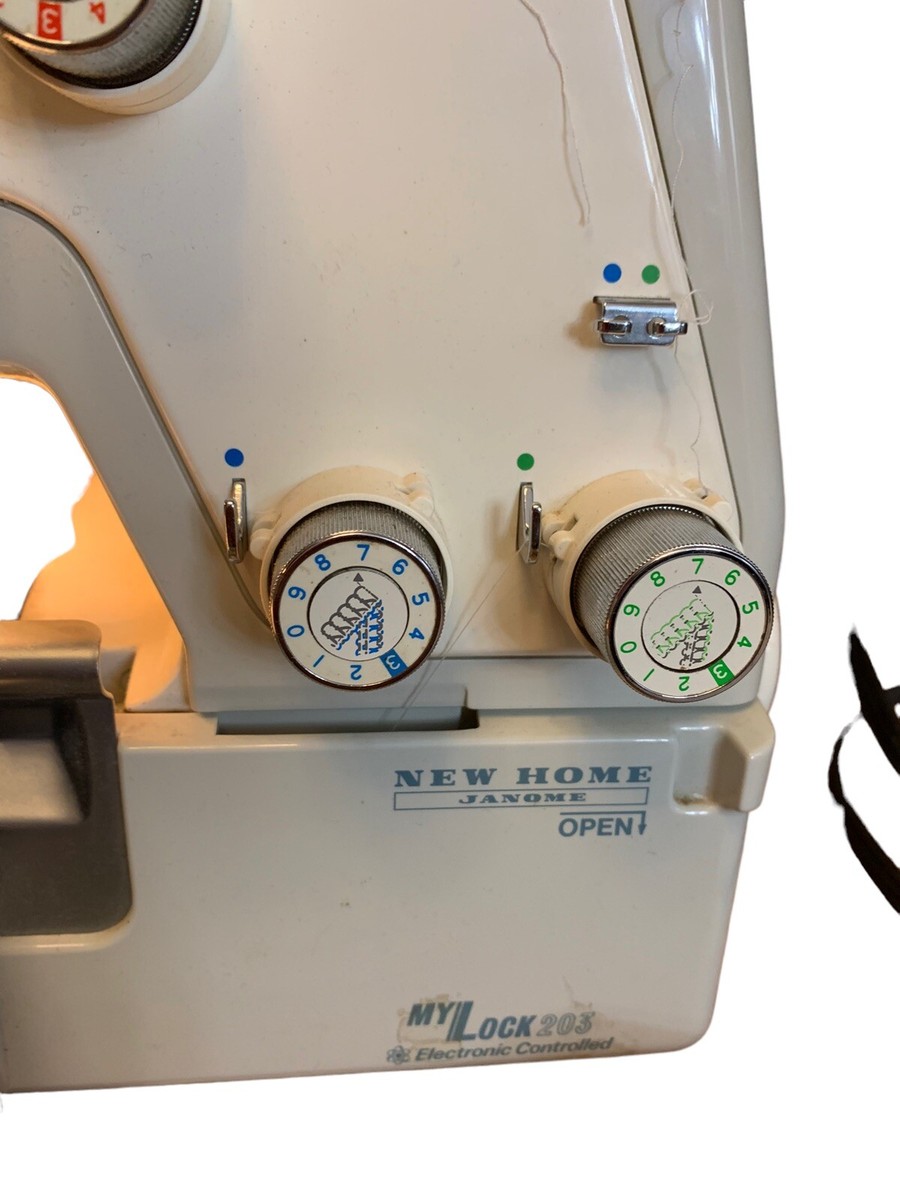 HTF JANOME NEW HOME MYLock 203 Sewing Machine Serger+Pamplet