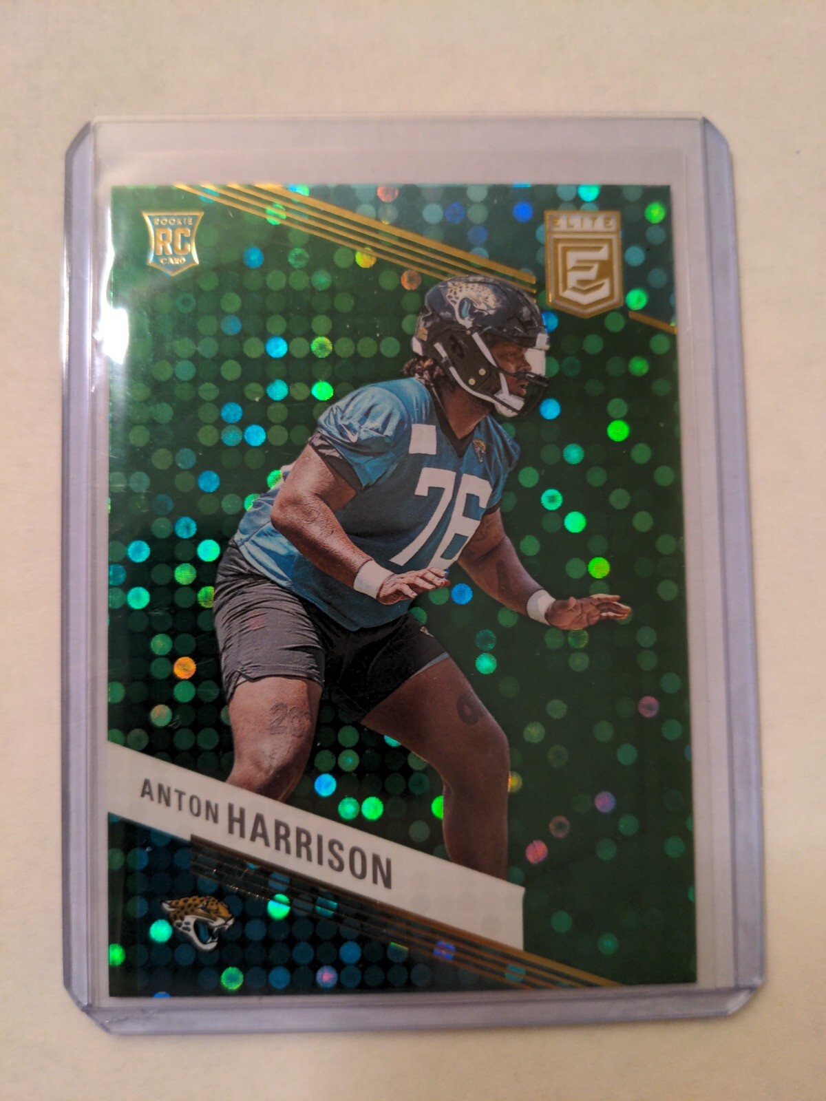 2023 Donruss Elite Green Disco #103 Anton Harrison RC - Jacksonville Jaguars