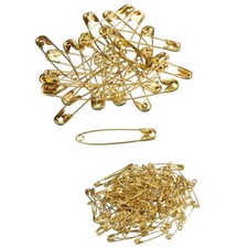 Jumbo Gold Tone Safety Pins, Set of 30