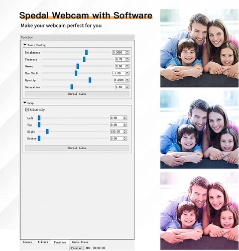 4k/1080p Webcam Streaming with Microphone for Desktop Computer Software USB LOT